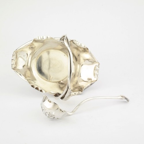 Antique Novelty Solid Sterling Silver Sugar Bowl / Basket. James Dixon. 1886. - Picture 5 of 9