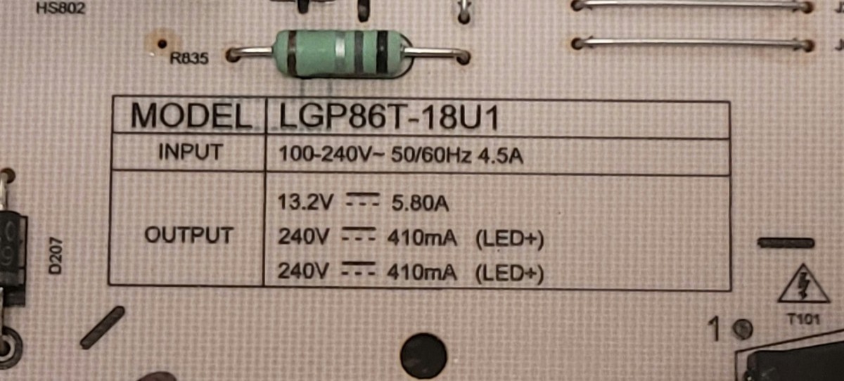 PSU alimentation TV LG 86UK6500PLA LGP86T-18U1 EAY64888601 PLDL-L708A 3PCR02251A - Photo, audio & vidéo