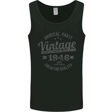 Vintage Year 80th Birthday 1946 Mens Vest Tank Top