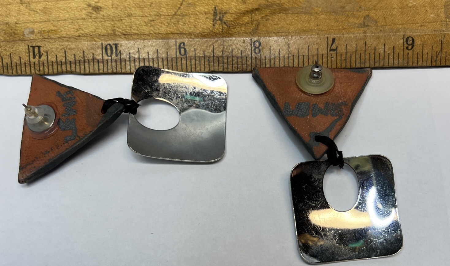 Bold artesian statement earrings signed Lewis - image 3