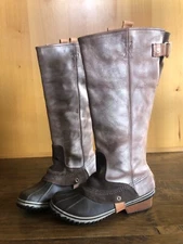 NWOB SOREL SLIMPACK TALL 9 EQUESTRIAN Riding Rain Boot Women TUSK COLOR  RARE