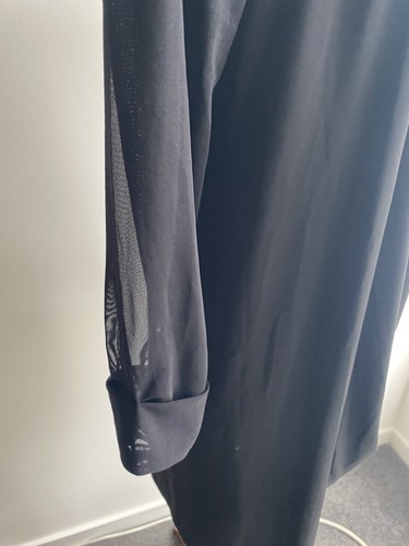 Paula Ryan Size S/P Petite Black Jersey Stretch Asymmetrical Formal Top Designer - Picture 5 of 14