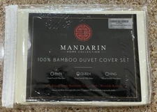 Mandarin 100%Bamboo 3Pc Duvet Cover Set Hypoallergenic/Wrinkle Resistant F/Q Crm