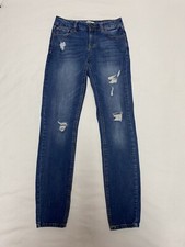 Refuge Womens Skinny Blue Distressed Jeans Size 4