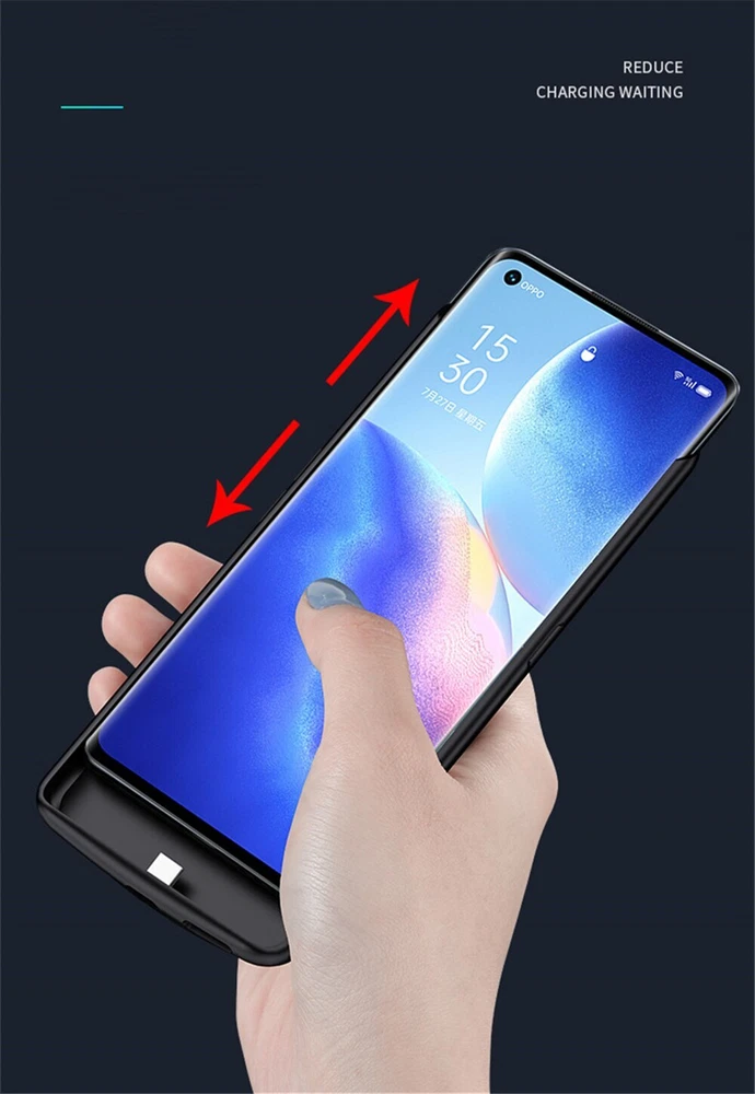 Power Bank For OPPO Find X3 Lite Battery Cases Powerbank Battery Charger Cover Power Bank For OPPO Find X3 Lite Battery Cases Powerbank Battery Charger Cover