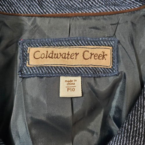 Coldwater Creek Rayon Wolle bestickte Pailletten-Blazerjacke Damen Gr. P10 Retro - Bild 6 von 8