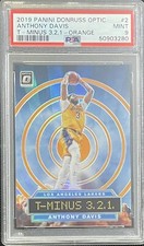 2019 Donruss Optic #2 *T-Minus 3,2,1 Orange /39* Anthony Davis PSA9MNT