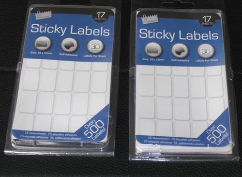1020-x-Small-Sticky-Labels-Price-Stickers-Self-Adhesive-Retail-19mm-x-12mm-Blank