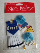 Jolee's Boutique Pep Rally CHEERLEADING Scrapbook Dimensional Stickers Blue