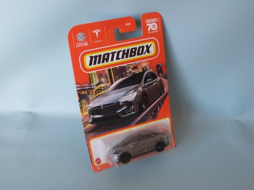 Matchbox Tesla Modelo X Gris Plata en EE. UU. Paquete Blister 70 mm Coche Modelo Juguete - Imagen 2 de 2