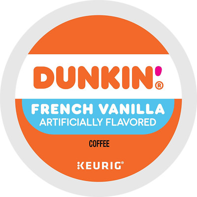 Dunkin French Vanilla Coffee, Medium Roast Coffee. 4x22 pods box.