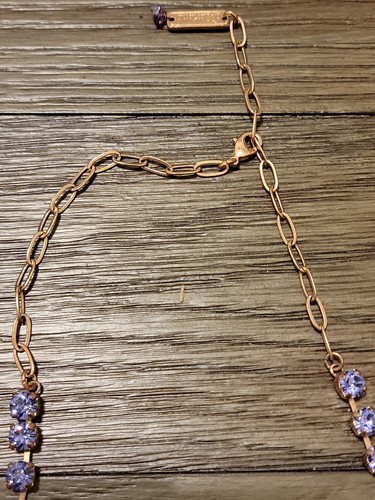 Mariana Necklace Round & Floral Purple,Velvet,Shell,White & Clear Swarovski C... - Picture 3 of 8