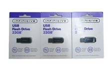 Set of 3 Infinitive USB Flash Drive 32 GB for PCs Mac Computers  Gaming