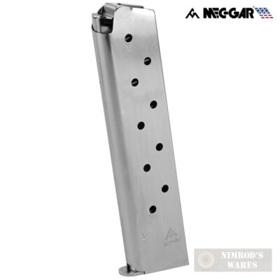 Mec-Gar 1911 Gov't .45 ACP 10-Round MAGAZINE Nickel MGCG4510N FAST SHIP
