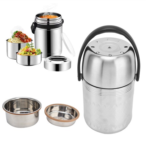 Hot Food Flask Stainless Steel Lunch Box Vacuum Insulated Trave Portable - Picture 8 of 11