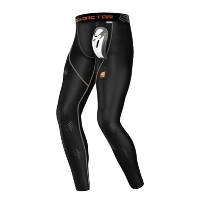 Shock Doctor BOY'S Core Compression Hockey PANTS - BioFlex Cup, Sock Tabs
