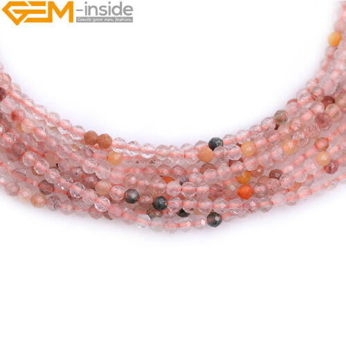 AAA Natural Agate Amazonite Stones Faceted Round Beads For Jewelry Making 15" - Picture 175 of 389