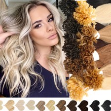 Russian U-Tip Nail Remy Human Hair Extensions Pre Bonded Fusion/Keratin/1G/THICK