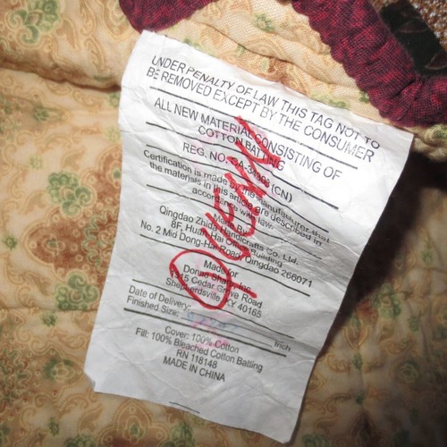 Donna Sharp Jewel Tone Patchwork Granny Core Pieced Country Cotton Queen Quilt - Picture 9 of 17