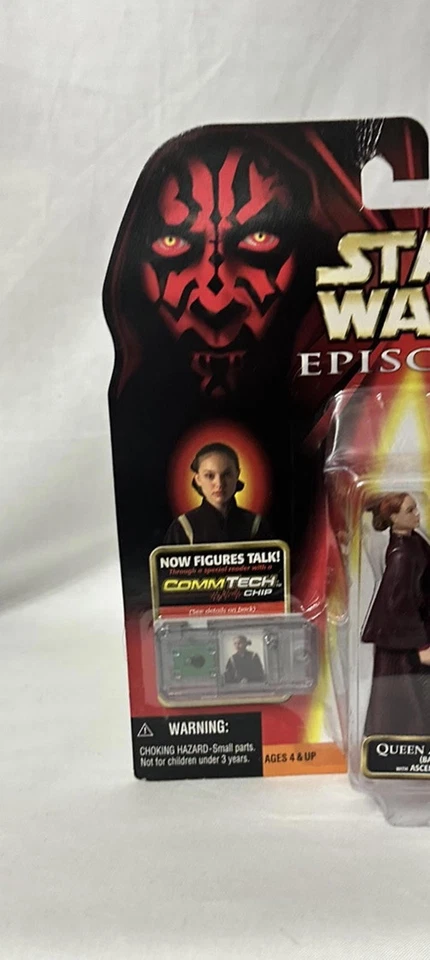 Figura de acción Star Wars Episodio 1 Reina Amidala Batalla Ascensión Commtech Chip Foto 3 de 4