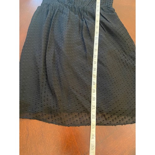 Shoshanna Black Ruffled One Shoulder Textured Polka Dot Mini Dress Size 0 NWT - Picture 10 of 12