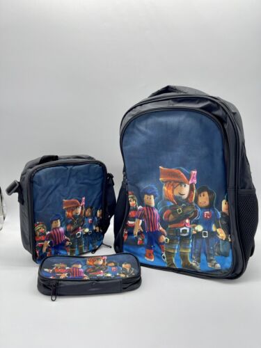 Kids Bag School Travel Backpack Lunch Bag Pencil Case Set Video Game Characters - Picture 1 of 12