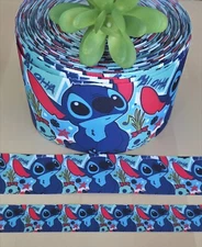 5/8, 7/8, 1.5 & 3" (1 YD) Lilo & Stitch Grosgrain Ribbon Stitch Character Disney