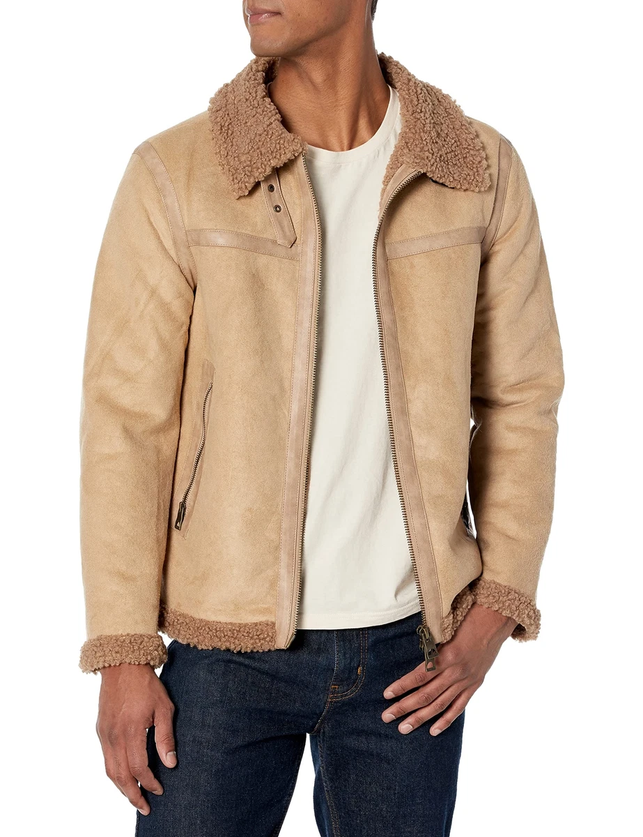 Guess shearling jacket mens 2025