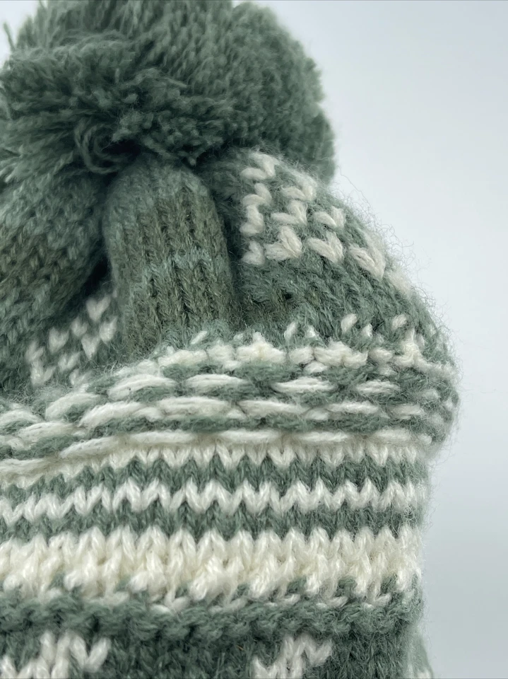 The North Face 女式 Fair Isle 针织 Beanie Laurel 花圈绿色圣诞节爱尔兰 — 第 4/4 张图片