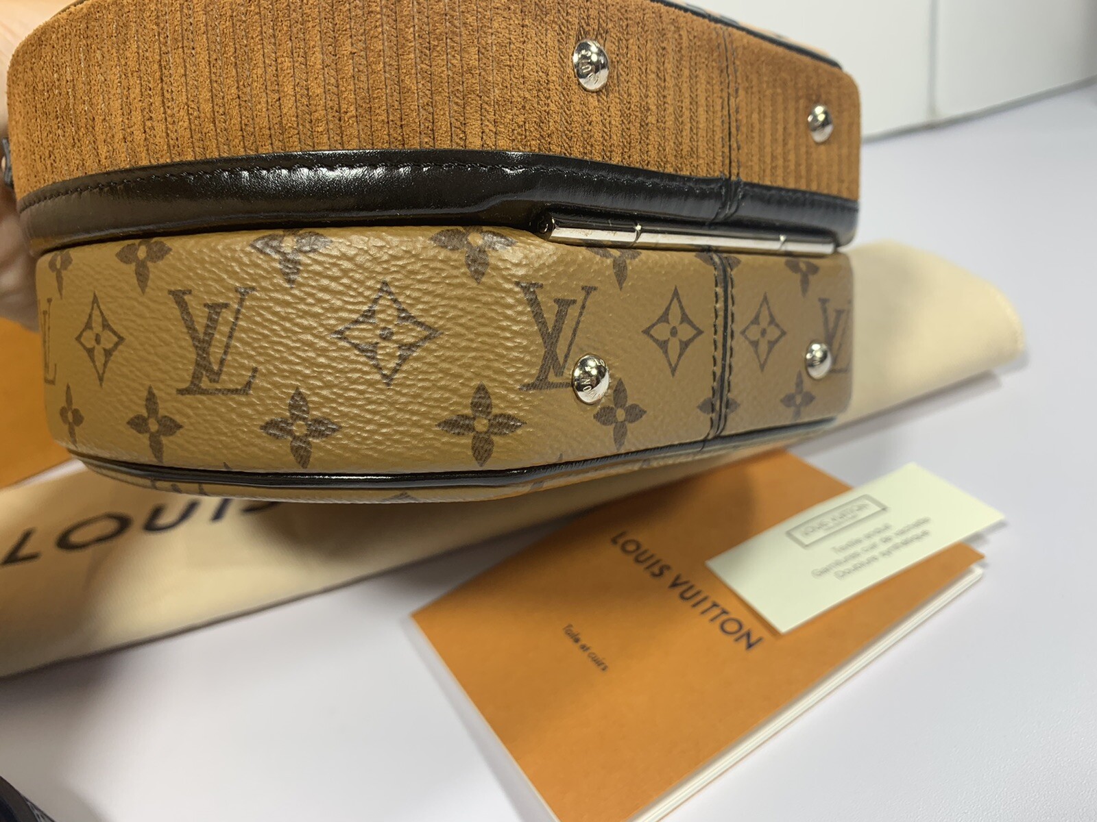 Authentic Louis Vuitton Petite Boite Chapeau Reverse Monogram Bag image 10