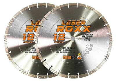 Diamanttrennscheibe Laser ROXX Neuentwicklung | 350 x 20mm | 2er-Set | Beton
