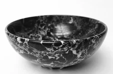Black Zebra Bowl Marble Natural Stone Dish Kitchen Serving Dish Spice Herb Ritua