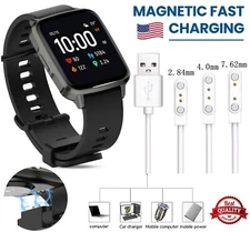 2× Universal Smart Watch 2-Pin USB Data Charging Cable Magnetic Charger  3 Type