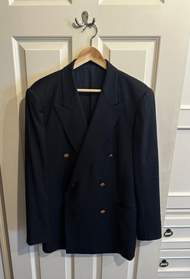 Hermes Double Breasted Men's Navy Blazer Sz 40