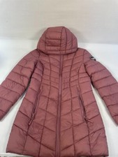Reebok Girls Pink Winter Puffer Full Zip Hooded Jacket Size 10/12