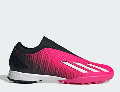 NEW Adidas X Speedportal.3 Laceless Turf Soccer Shoes, Pink/Black