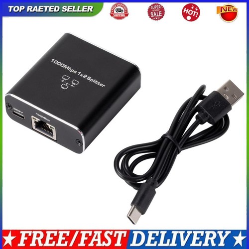 1000 Mbit/s Internet-Splitter 1 in 2 Out Hochgeschwindigkeits-RJ45-Splitter Netz