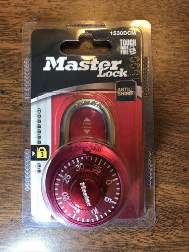 4 Pack-Master Lock Combination Padlock Red Anti-Shim P43041 Level 3 New - Picture 2 of 7