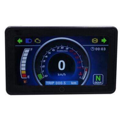 Qiilu Universal Motorcycle Dual Odometer Speedometer