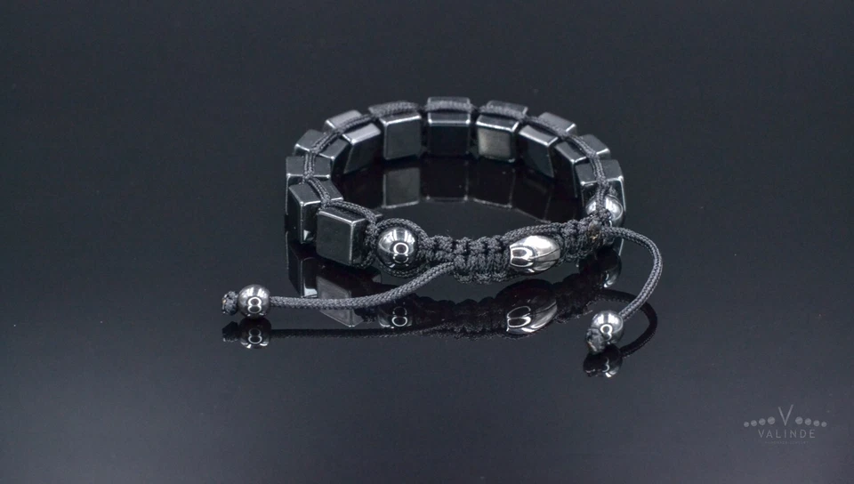 Herren Armband Edelstein magnetisches Hämatit Männer Armreif  Bracelet - Bild 2 von 4