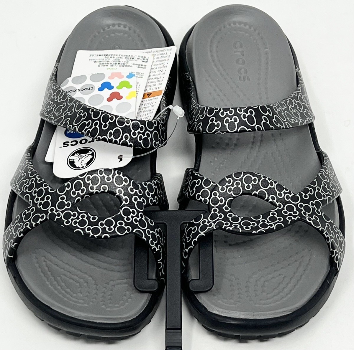 Crocs Disney Meleen Twist Mickey Mouse sandal Women's size 6 Black