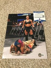 SONYA DEVILLE Signed Autograph 8x10 Photo WWE QUEEN OF SPADES BAS BECKETT