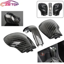 Carbon Shift Knob Gear Side Cover Trim For VW Golf Jetta MK6 MK7 Passat B7 B8