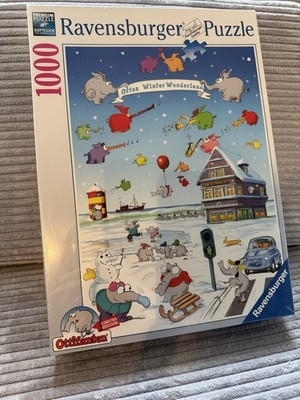Ravensburger Puzzle Ottos Winter Wunderland Ottifanten 1000 Teile NEU OVP RAR