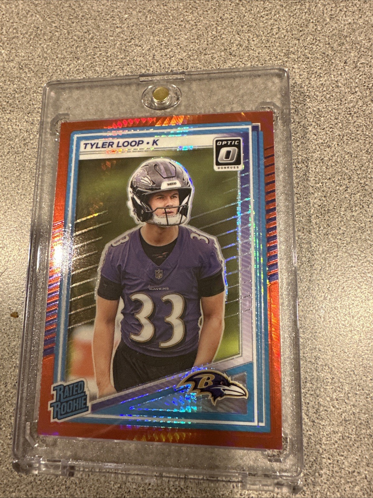 2025 Panini Donruss - Rated Rookie Tyler Loop #382 Press Proof Red (RC)
