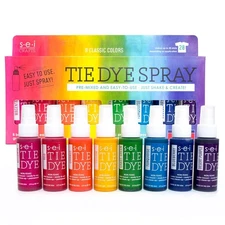 S.E.I. Classic Tie Dye Kit, Fabric Dye Spray Set, Easy Clean Up, Easy Applicatio