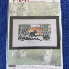 Permin Scandinavian Cross Stitch Needlework Moose NEW 92-3182 Free Ship