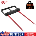 39" Dual Hay Spear Bale Spear 4000lb Skid Steer Loader Tractor Bucket Attachment