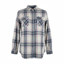 Penfield Men's Flannel Button Up Shirt Red Blue Plaid Size Medium