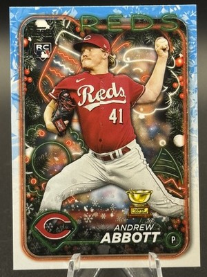 2024 Topps Holiday H82 Andrew Abbott Cincinnati Reds Rookie